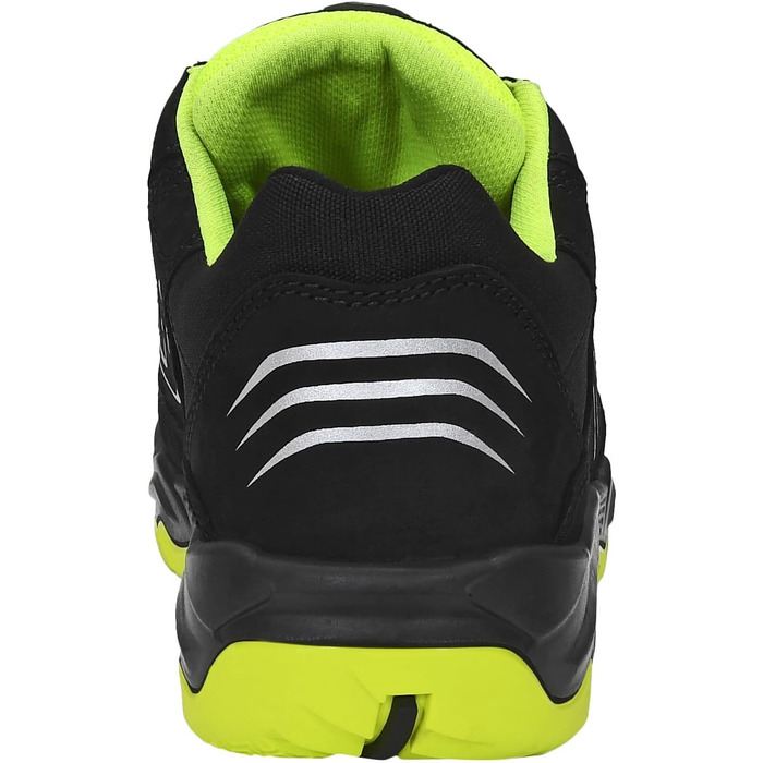 Черевики безпеки ELTEN AMBITION BOA Low ESD S2, чоловічі, шкіра/текстиль, сталевий капок, легкі, спортивні, чорний/жовтий, розмір 44