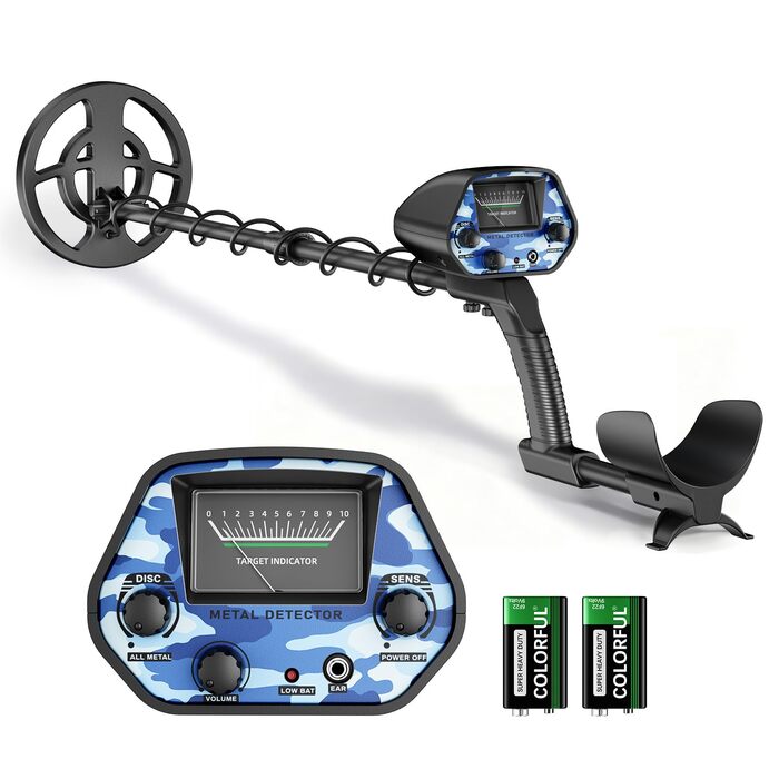 Металошукач професійний для дорослих та дітей, водонепроникний (IP68), режим виявлення всіх металів та дисковий, з навушниками та лопатою для пошуку золота на пляжі (B3)
