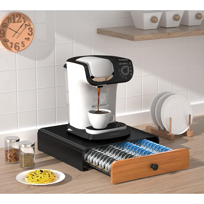 Тримач для капсул Tassimo (64 шт) з металу, чорний. Органайзер для капсул кави, стійка, ящик для капсул Tassimo