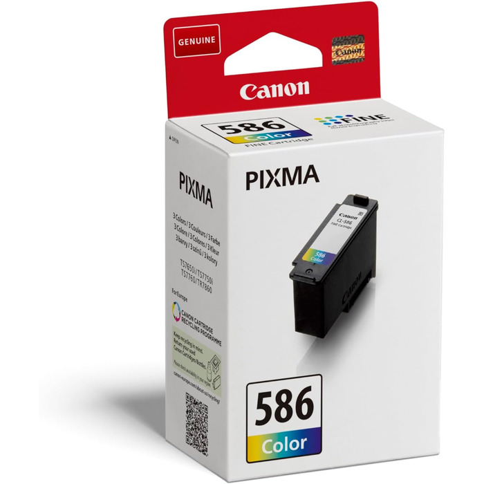 Оригінальний кольоровий картридж Canon CL-586 FINE для принтера