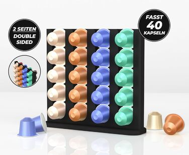 Тримач для капсул Nespresso NewGround Designs (40 капсул) - органайзер, стійка, настінний