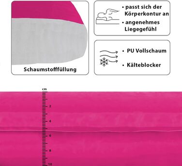 Каремат туристичний Alpidex Isomatte Camping 2.5-10 см, самонадувний, 190x60 см, Berry