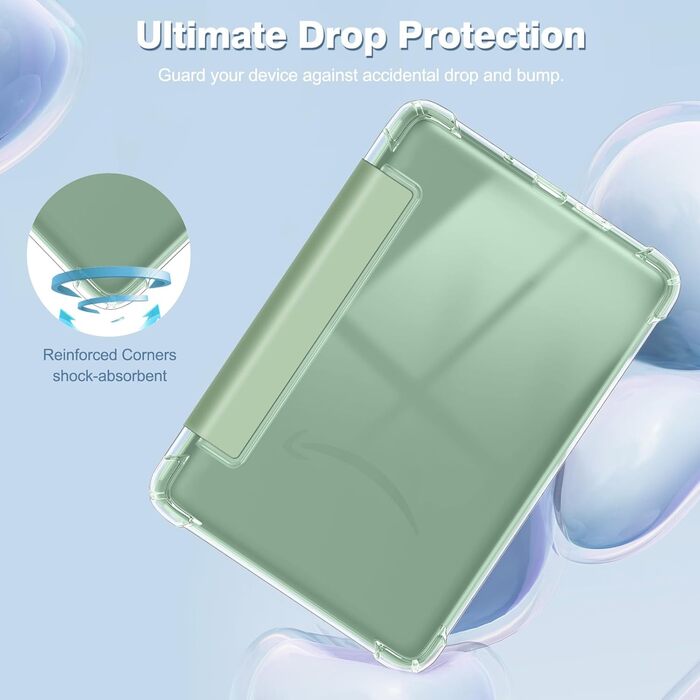 Чохол Fintie для Kindle 6 (11-го покоління) 2024/2022, прозорий, TPU, з авто-ввімкненням/вимкненням, для Kindle Basic 2024, колір агави