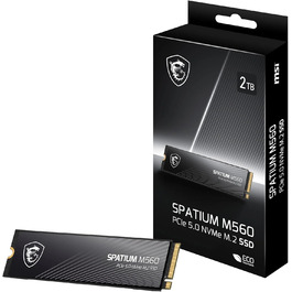 SSD MSI SPATIUM M560 2TB PCIe 5.0 NVMe M.2 – Швидкий внутрішній накопичувач з 3D NAND та захистом даних