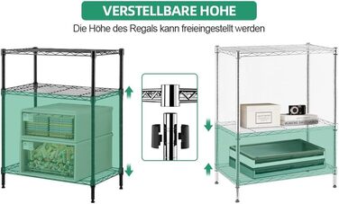 Nilpferd® Metal Wire Shelving Unit - 5 Shelves (89x39x179cm)