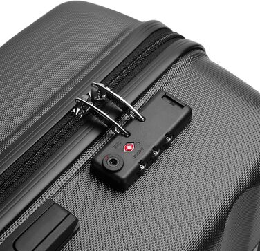 Чохол-валіза KONO, 75 см, сірий: велика валіза на 90 літрів з TSA замком та 4 колесами