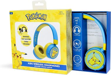 Бездротові навушники Pokemon Pikachu для дітей OTL Technologies, Bluetooth, складні