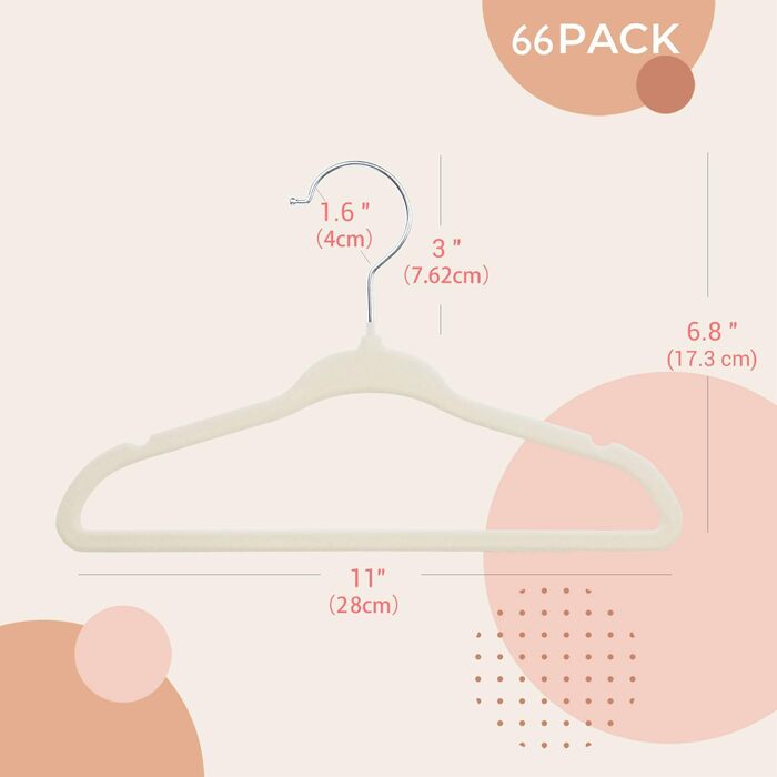 Плечики для дитячого одягу ManGotree з велюру, 30 шт. з обертовим гачком, плечики для дітей та дитячого одягу, бежеві