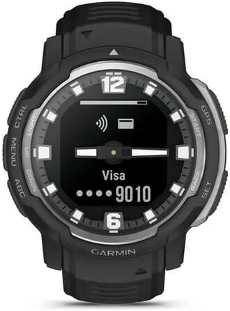 Garmin Instinct Crossover - Розумний гібридний годинник з GPS, аналоговим вимірюванням часу, 40+ спортивних функцій, сповіщеннями та Garmin Pay (Чорний/Срібний)