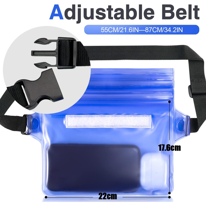 Накидка для шиї ECHTPower WPD-wasserdicht - водонепроникна, унісекс, блакитна та прозора