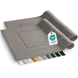 Набір килимків для ванної кімнати Blumtal Terry, 100% бавовна, 50x80 см, сірий (2 шт.), сертифікат Oeko-Tex