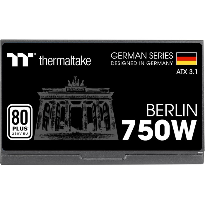 Блок живлення Thermaltake Hamburg German Series 750W, ATX 3.1, PCIe 5.1, 80 Plus White, низький рівень шуму