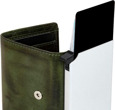 Клатч-органайзер Volmer® Hunter Green з натуральної шкіри для чоловіків та жінок | RFID захист, 11 карт, Zip | Гаманець