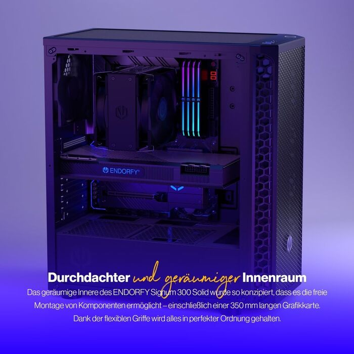 Корпус для ПК ENDORFY Signum 300 Solid з сітчастою передньою панеллю, 120 мм вентилятор, фільтри проти пилу, ATX
