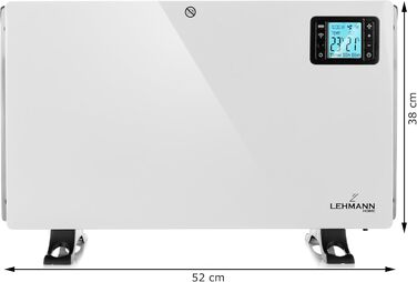 Електричний конвектор LEHMANN LHOHC-2013C: 2000 Вт, WiFi, LED, Таймер, Пульт керування