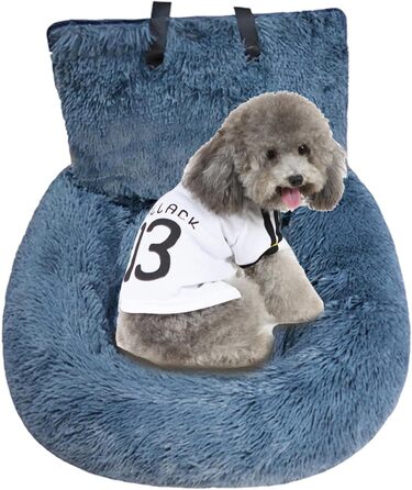 Автокрісло для собак | Підстилка-ліжко в авто | Знімне автокрісло для тварин | Безпечний крісло-ліжко для собак | М'яке, тепле автокрісло-ліжко для собак, сірий колір