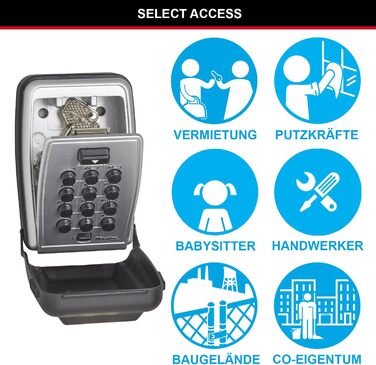 Master Lock Key Safe with Push Button, Wall Mountable, Outdoor - Secure Key Storage Box