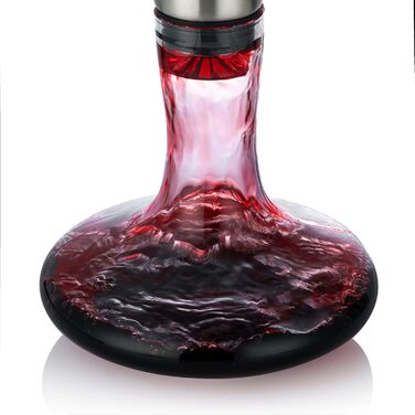 Wine Decanter with Integrated Aerator Spout & Filter, Decanter, Wine Decanter, Wine Aerator, Wine Decanter, Wine Gifts, 100% Hand-Blown Lead-Free Crystal Glass, Wine Accessories
