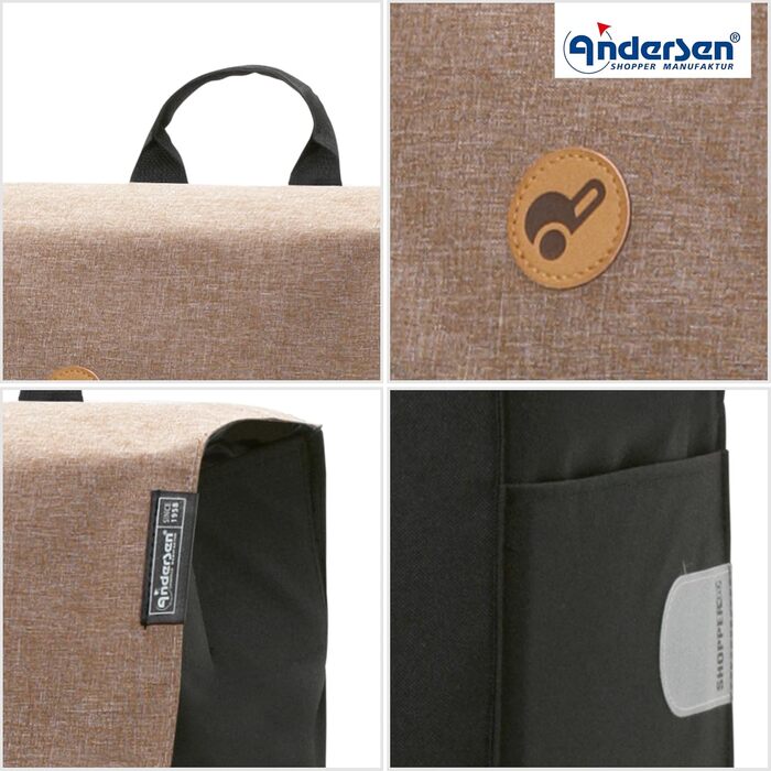 Сумка-візок для покупок з функцією підйому сходами ANDERSEN Scala Shopper Hera (Пісочний)