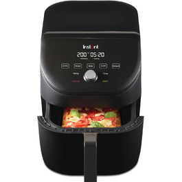 Instant Vortex Slim 5.7L Digital Air Fryer, Black, 5-in-1 Smart Programmable Air Fryer, Baking, Roasting, Grilling, Reheating - 1700W Large Digital Slim Design (5.7L)