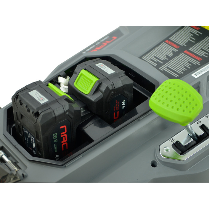 Акумуляторна газонокосарка NAC 40 V (2 акумулятори по 4 Ah, ширина зрізу 37 см, режими Auto/Eco)