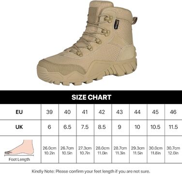 Черевики FREE SOLDIER для чоловіків: тактичні, туристичні, бойові. Зручні черевики для трекінгу, полювання, роботи, військових тренувань. Розмір 45 EU, пісочний колір