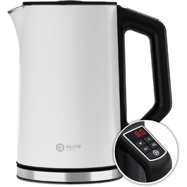 Електричний чайник BALTER з регулюванням температури, 1.5L, 2200W, чорний (з нержавіючої сталі)