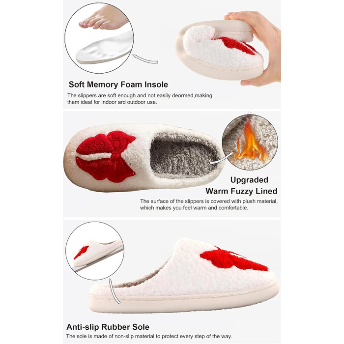 Теплі жіночі халапи-домашні тапочки TOPALL на зиму, пухнасті, антиковзаючі для жінок/чоловіків/унісекс (Bowred, 36/37 EU)