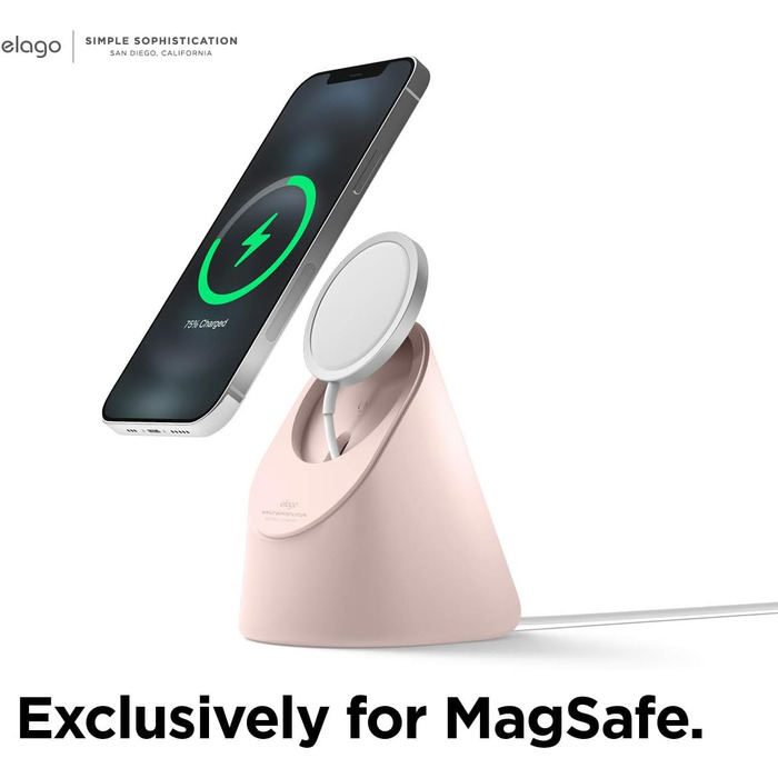 Підставка для зарядки iPhone Elago MS1 сумісна з MagSafe, Premium, Sandrosa (без зарядного пристрою)