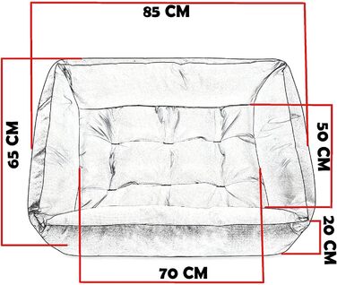 Крісло-лежанка для собак SuperKissen24: лежанка-кошик, лежанка-софа, лежанка для собак великих, середніх та маленьких порід. Лежанка для тварин, розмір L, чорно-сірий колір, з подушками з льону 95x75 см. Можна прати.