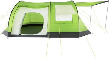 Намет CampFeuer Super+ для 4 осіб, великий тунельний, 2 входи, навіс, водостійкість 3000 мм - сіро-зелений