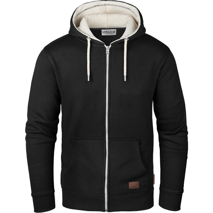 Чоловіча толстовка з капюшоном Grin&Bear | З флісовою підкладкою | GEC490 L Чорний