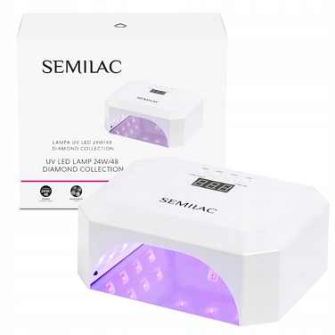 UV LED лампа для нігтів Semilac Diamond Collection 24W/48W, 36 діодів, біла