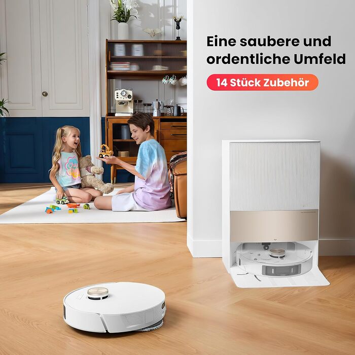 Комплект аксесуарів TriCut для Dreame L10s Ultra Gen 3 / L50 Ultra / X40 Ultra / L40 Ultra / X40 Master / Mova P50 Pro Ultra: 6 пилозбірників, 4 бічні щітки, 4 серветки для миття, 4 фільтри, 1 основна щітка (сумісно з L20)