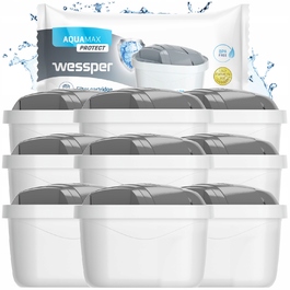 Набір з 10 фільтрувальних картриджів WESSPER AquaMax Protect для жорсткої води