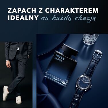 Чоловіча туалетна вода Mexx Black for Him, чорний перець та кедр, 50 мл