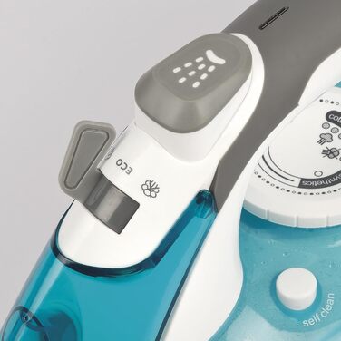 Праска відпарювач G3 Ferrari Ermes, 2500 Вт, керамічна підошва, 340 cc, 150 г/хв, самоочищення, захист від накипу та протікання, 51 мікроотвір, білий/світло-блакитний