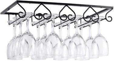 Підвісний тримач для келихів, тримач для вина, металевий, на 4 келихи, з кріпленням, для бару, шафи для вина, кухні