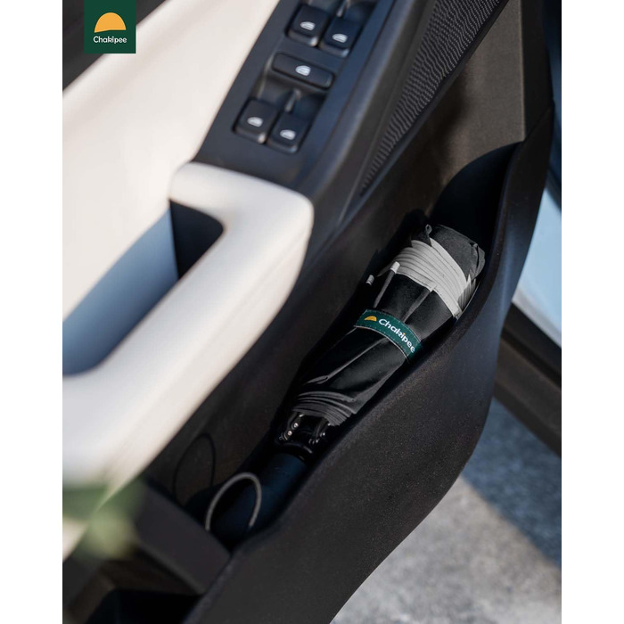 Чакіпі Регульований парасолька великого розміру, стійкий до сильного вітру, з відбиваючим покриттям, для чоловіків та жінок – автоматичний парасолька-тростина, компактний, для подорожей, чорний, покриття 210T, діаметр 106 см