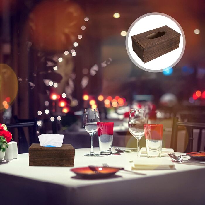 Cabilock 1 Piece Tissue Box Facial Tissue Box Wood Cosmetic Tissues Box Paper Towel Box Tissue Box Dispenser for Office Kitchen Living Room Bedroom Desk
