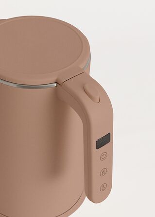 Електричний чайник Studio Pro 1L з регулюванням температури, підігрівом та системою зберігання кабелю, автоматичним відключенням, 1000W (Mokka)