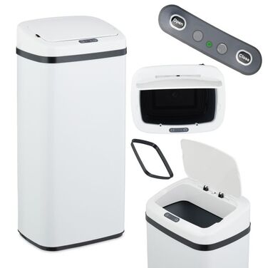 Relaxdays White Sensor Trash Can