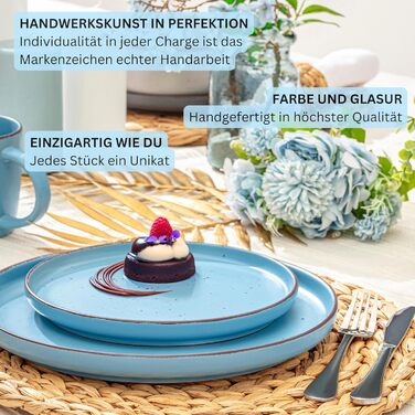 Набір керамічних мисок Sänger VALUE COLLECTION (Бомбей Сапфір) - 4 шт., 700 мл, для мюслі та десертів, стійкі до подряпин, мікрохвильовки та миття в посудомийній машині