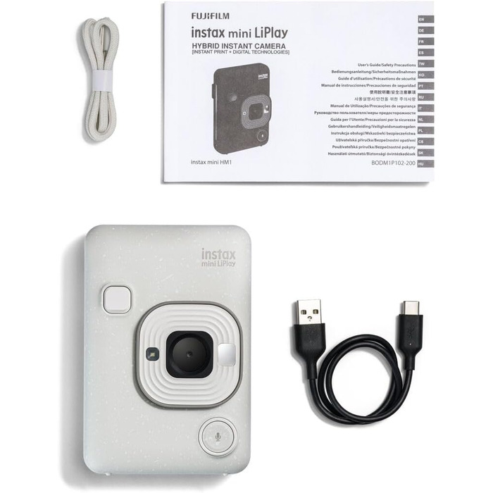 Камера INSTAX Mini LiPlay 2 гібридна цифрова білого кольору (Misty White)