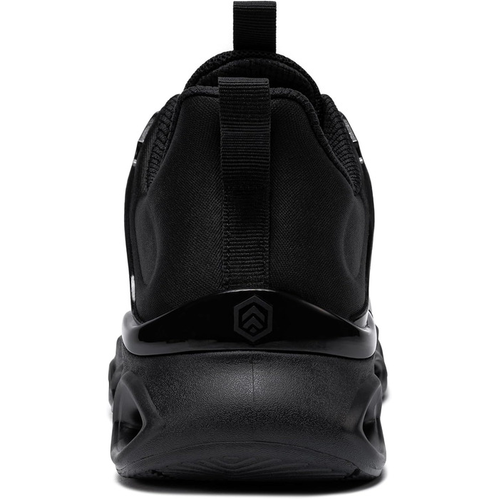 Черевики безпеки LARNMERN для чоловіків: зручні робочі черевики з металевим носком, дихаючі, легкі, антипрокольні, модні. Розміри 36-50 EU (44.5 EU, чорний)