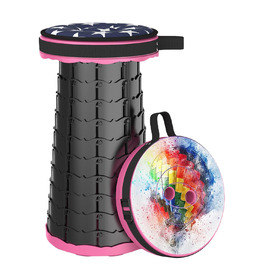 Складний стільчик Alevmoom 2024 з подушкою, для кемпінгу, подорожей, риболовлі. Міцний, витримує до 200 кг, телескопічний, регульований.