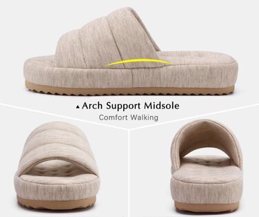 Чоловічі домашні тапочки KuaiLu: стильні, з м'якою устілкою з піною Memory Foam, для дому та вулиці (Бежевий, 49 EU)