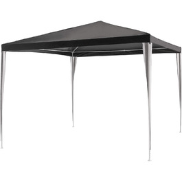 Nexos GM36000 PE-Pavilion Party Tent for Garden, Terrace, Market, Camping, Festival as Shelter and Waterproof Cover, 3 x 3 m White (Anthracite)