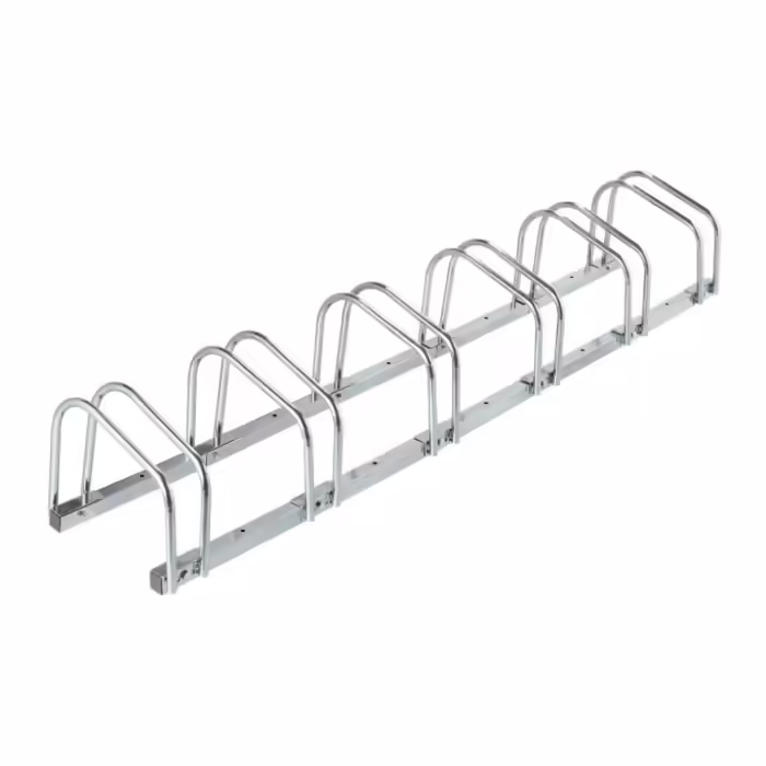 Relaxdays Silver Bicycle Stand for 6 Bikes