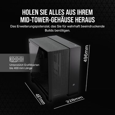Корпус ПК CORSAIR 6500D Airflow: Mid-Tower ATX, без вентиляторів, чорний